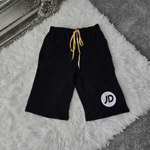 FPS Apparel Unisex Long Style Black Fleece Shorts. Size Small. New without tags.